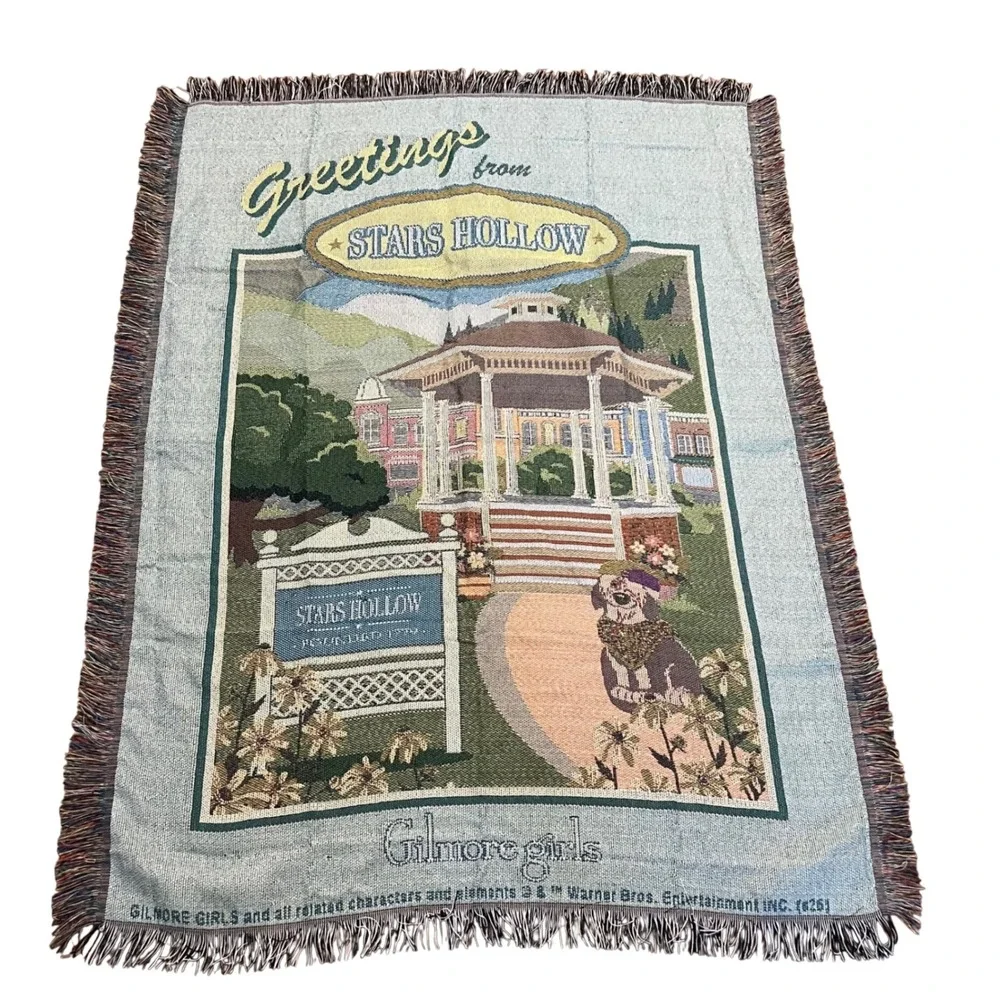 Gilmore Girls Stars Hollow Woven Tapestry Throw Blanket Northwest Group Postcard
